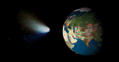 Comet Hitting Rotating Earth!